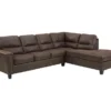Signature Design By Ashley Navi Chestnut Faux Leather Sectional With Right-Facing Chaise -Living Room Furniture combo760015