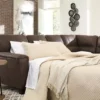 Signature Design By Ashley Navi Chestnut Faux Leather Sleeper Sectional With Right-Facing Chaise -Living Room Furniture combo760017