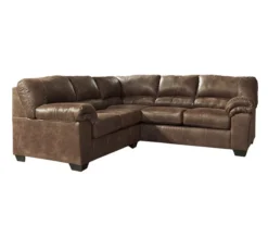 Signature Design By Ashley Bladen Coffee 2-Piece Faux Leather Sectional With Left-Facing Loveseat
