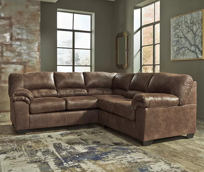 Signature Design By Ashley Bladen Coffee 2-Piece Faux Leather Sectional With Right-Facing Loveseat 4 Signature Design By Ashley Bladen Coffee 2-Piece Faux Leather Sectional With Right-Facing Loveseat - Image 2