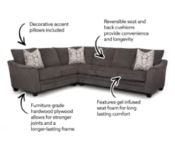 Broyhill Rotherton Dark Gray Sectional 14 Broyhill Rotherton Dark Gray Sectional -Living Room Furniture combo770001 6