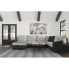 Signature Design By Ashley Bilgray Gray Faux Leather 3-Piece Sectional With Left-Facing Chaise -Living Room Furniture combo860023