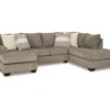 Signature Design By Ashley Creswell Gray Sectional With Right-Facing Chaise -Living Room Furniture combo860031