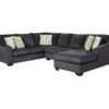 Signature Design By Ashley Eltmann Slate 3-Piece Sectional With Right-Facing Chaise -Living Room Furniture combo860041