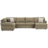 Signature Design By Ashley Hoylake Chocolate 3-Piece Sectional With Right-Facing Chaise -Living Room Furniture combo870002