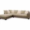 Signature Design By Ashley Keskin Corduroy Faux Leather Sectional With Left-Facing Chaise 1 Signature Design By Ashley Keskin Corduroy Faux Leather Sectional With Left-Facing Chaise -Living Room Furniture combo870005