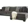 Signature Design By Ashley Kumasi Gray Faux Leather Sectional With Right-Facing Chaise 2 Signature Design By Ashley Kumasi Gray Faux Leather Sectional With Right-Facing Chaise -Living Room Furniture combo870008