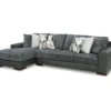 Signature Design By Ashley Larkstone Charcoal 2-Piece Sectional With Left-Facing Chaise 2 Signature Design By Ashley Larkstone Charcoal 2-Piece Sectional With Left-Facing Chaise -Living Room Furniture combo870009