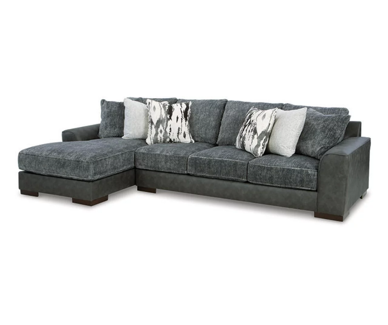 Signature Design By Ashley Larkstone Charcoal 2-Piece Sectional With Left-Facing Chaise 3 Signature Design By Ashley Larkstone Charcoal 2-Piece Sectional With Left-Facing Chaise