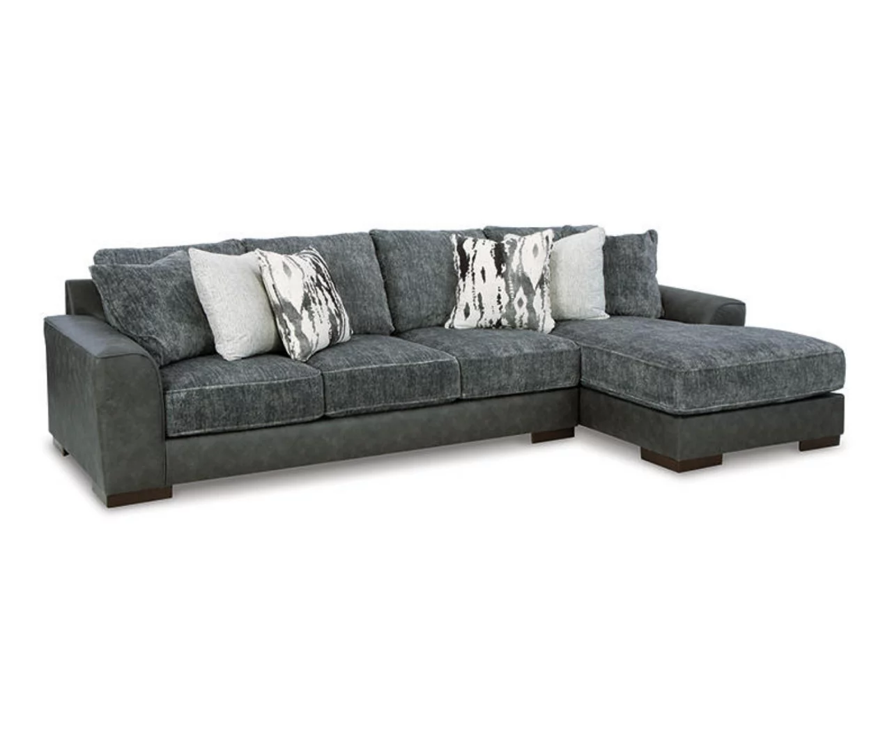 Signature Design By Ashley Larkstone Charcoal 2-Piece Sectional With Right-Facing Chaise 3 Signature Design By Ashley Larkstone Charcoal 2-Piece Sectional With Right-Facing Chaise