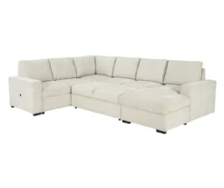 Signature Design By Ashley Millcoe Linen 3-Piece Sectional With Pop-Up Bed -Living Room Furniture combo870027 5
