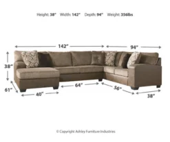 Signature Design By Ashley Abalone Faux Leather Sectional -Living Room Furniture combo880001 1