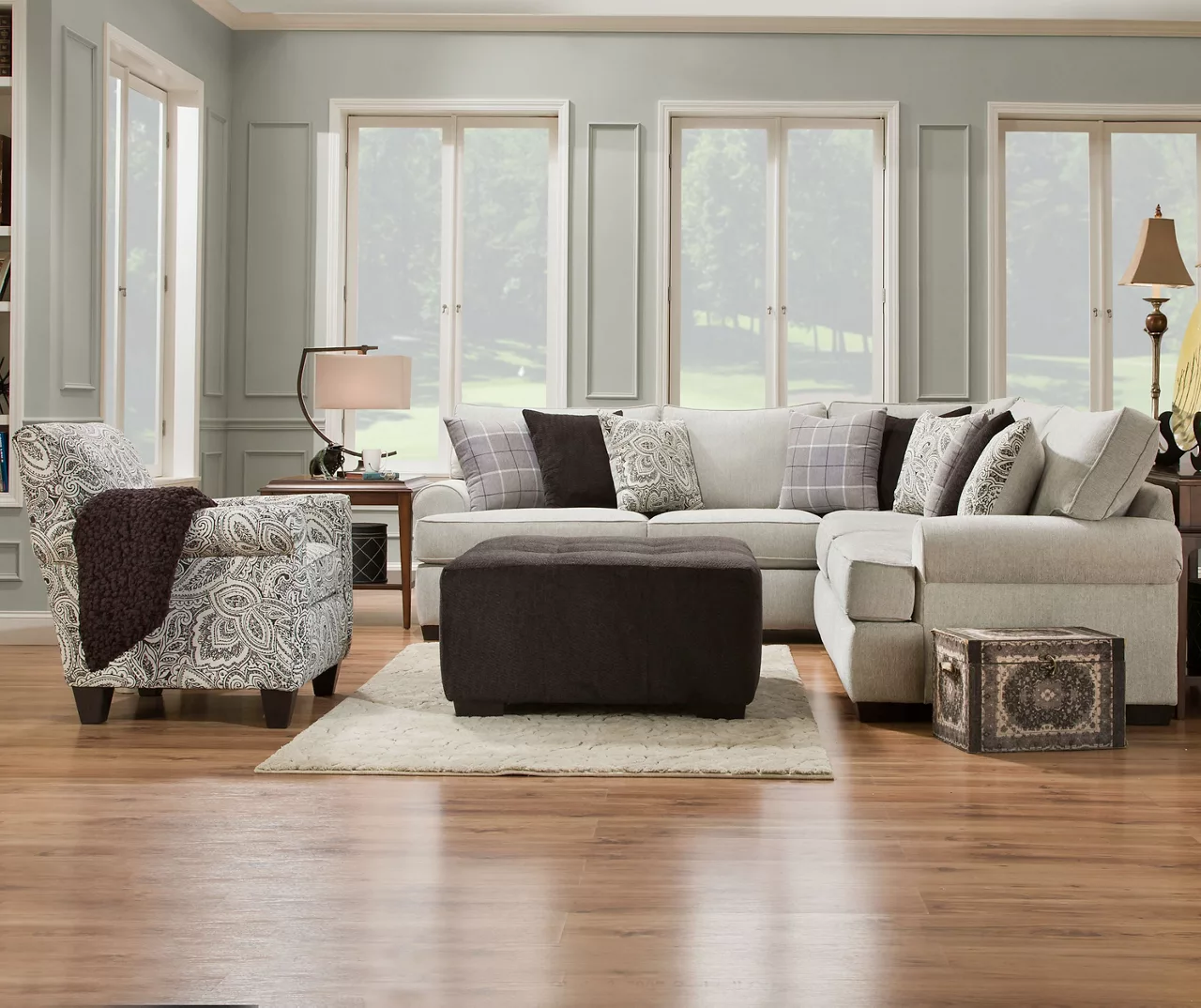 Griffin Menswear Gray Sectional 4 Griffin Menswear Gray Sectional - Image 2