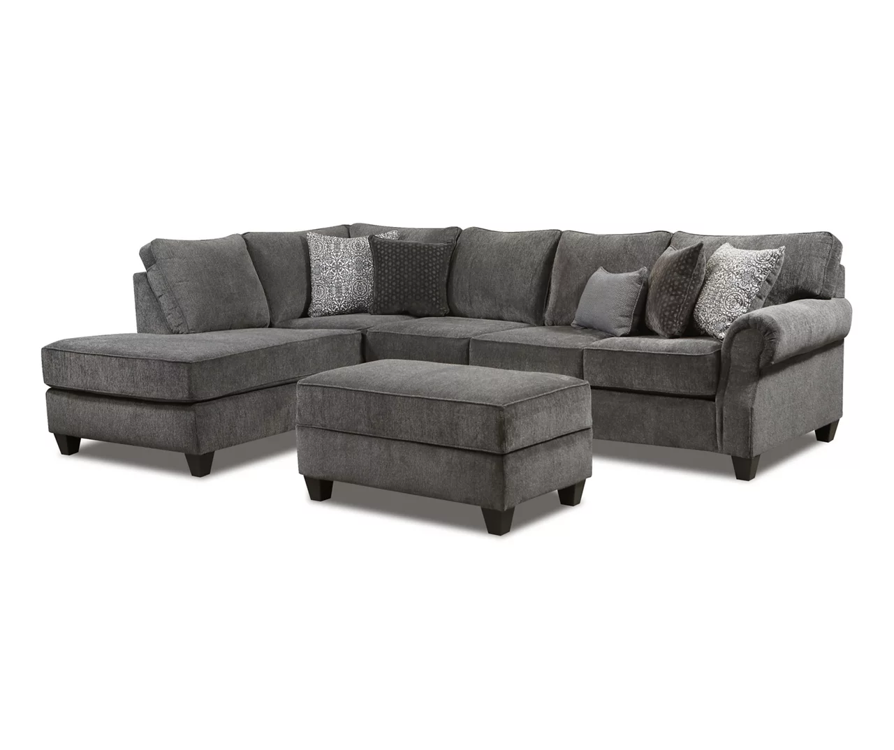 Broyhill Tripoli Slate Sectional & Ottoman Set 3 Broyhill Tripoli Slate Sectional & Ottoman Set