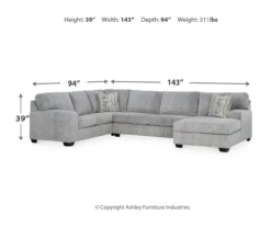 Broyhill Pembrey Pewter 3-Piece Sectional 15 Broyhill Pembrey Pewter 3-Piece Sectional -Living Room Furniture combo980194 5
